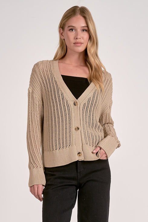 SEE THRU YOU CARDIGAN